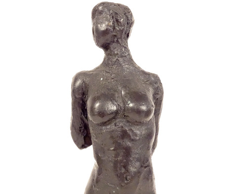Bronze Sculpture Naked Woman Bow Archer Paul Guiramand Paris School 20th Century