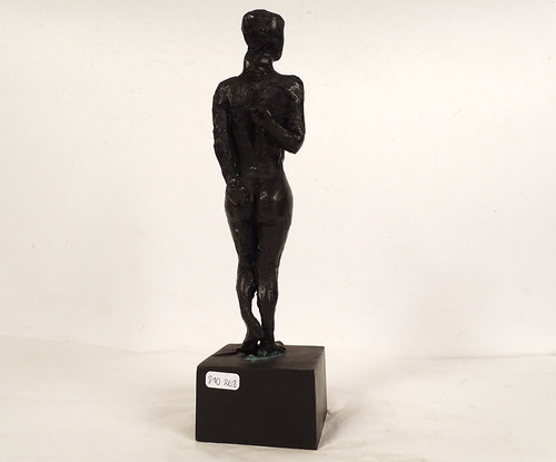 Bronze Sculpture Naked Woman Bow Archer Paul Guiramand Paris School 20th Century