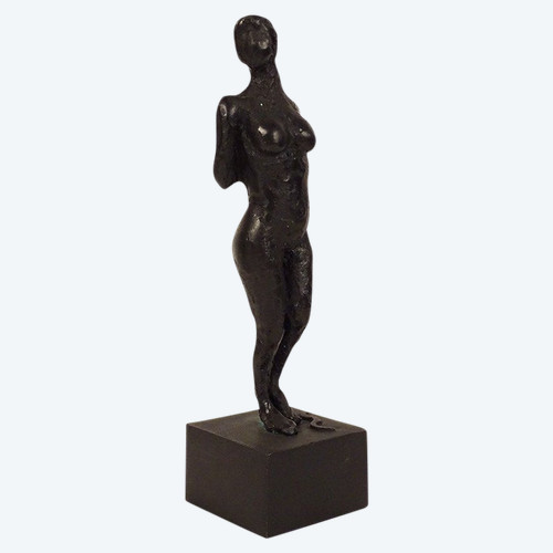 Bronze Sculpture Naked Woman Bow Archer Paul Guiramand Paris School 20th Century