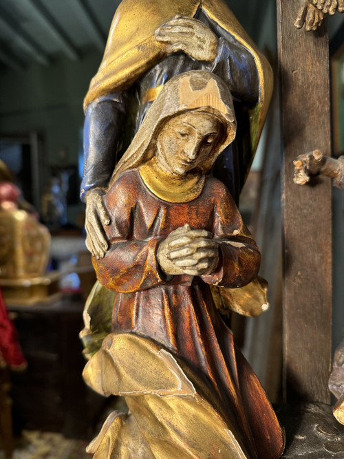 Grand Groupe De Crucifixion Baroque – XVIIIe