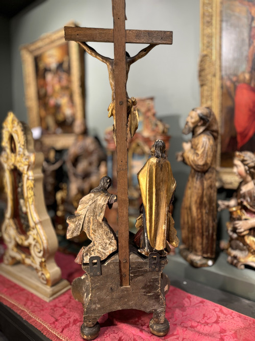 Grand Groupe De Crucifixion Baroque – XVIIIe