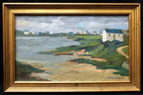 André STRAUSS, Marée basse à Pont-Lorois dans le Morbihan