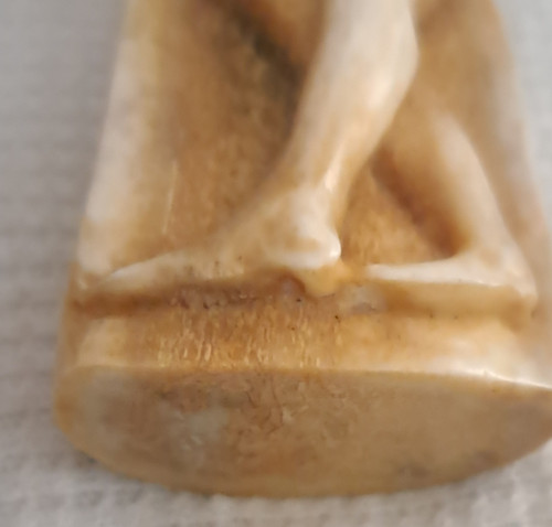 Pommeau de canne sculpté en os de bovin érotique
