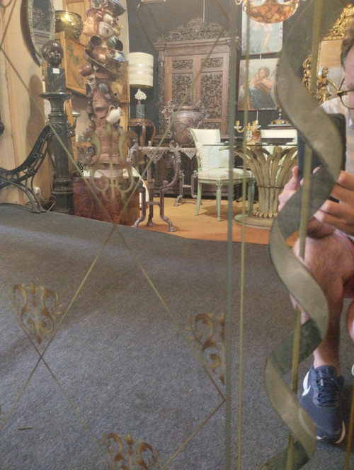 Miroir - Verre églomisé - V. 1940.