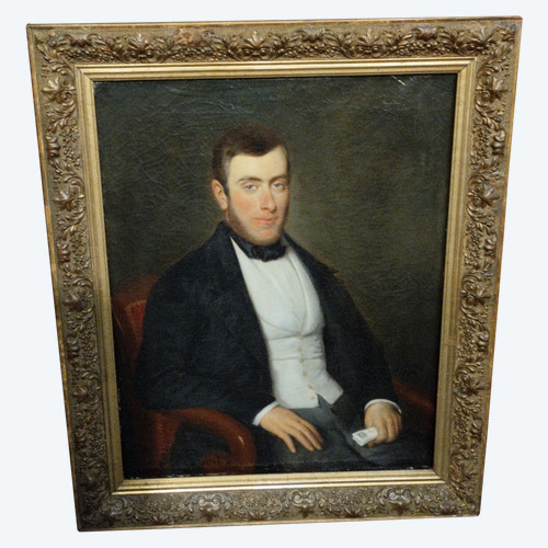 Portrait - Man of Quality - Oil on Canvas - Jacobin - 1854.