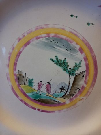 Earthenware plate: 18th century Varages.