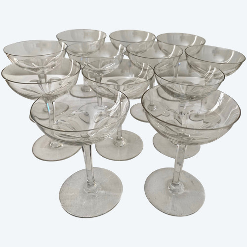 12 bicchieri da champagne Baccarat modello Genova