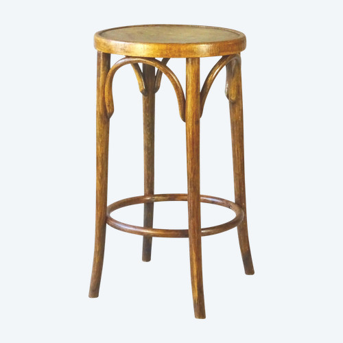 Sgabello alto, bistrot in legno curvato 1950 Horgen Glarus-Switzerland- no Thonet