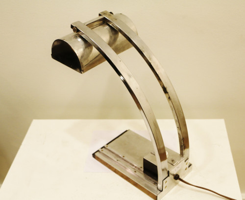 Lampada da tavolo Art Déco degli anni '30 nello spirito di Le Chevallier e Koechlin
