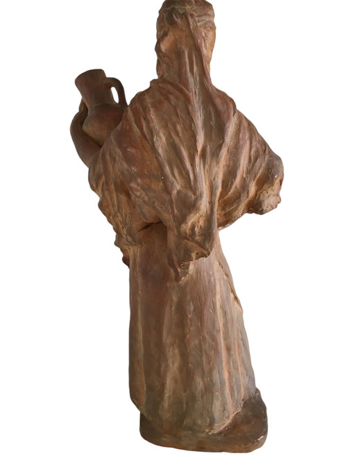 Scultura in terracotta, Donna orientalista, di Léon Fouquet