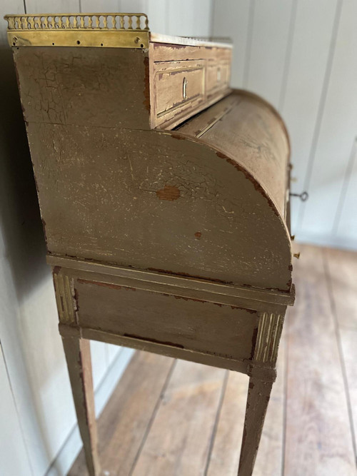 Bureau à cylindre Louis XVI datant du 18e siècle très belle patine 