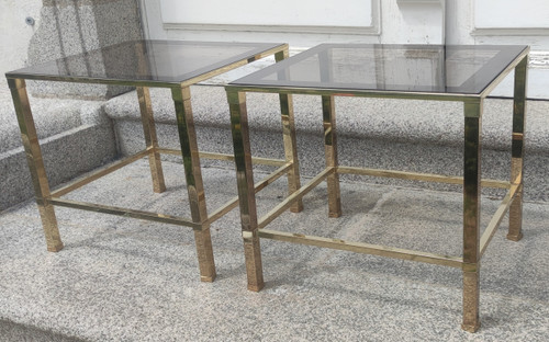 Paire de Bouts De Canapé chevets tables d appoint  design style.maison Jansen