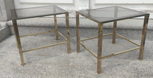 Paire de Bouts De Canapé chevets tables d appoint  design style.maison Jansen