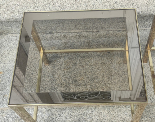 Paire de Bouts De Canapé chevets tables d appoint  design style.maison Jansen