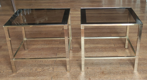 Paire de Bouts De Canapé chevets tables d appoint  design style.maison Jansen