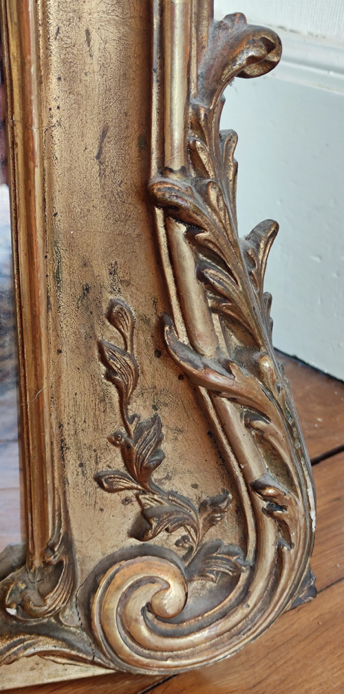 grand  Miroir  doré  Style Louis XV  19 ème siècle