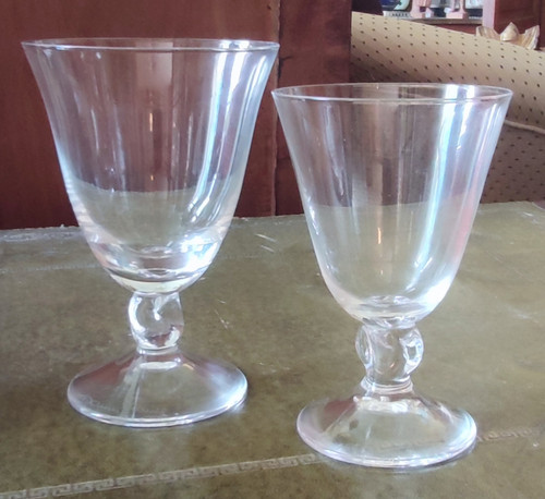 Set of 40 Daum France Crystal Glasses Orval Model