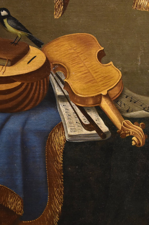 Natura morta con strumenti musicali, Bonaventura Bettera (Bergamo, 1663 – 1718 circa)
