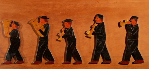 Amusant hollandais Brassband/Fanfare Type de peinture en relief sur boiserie puzzle.
