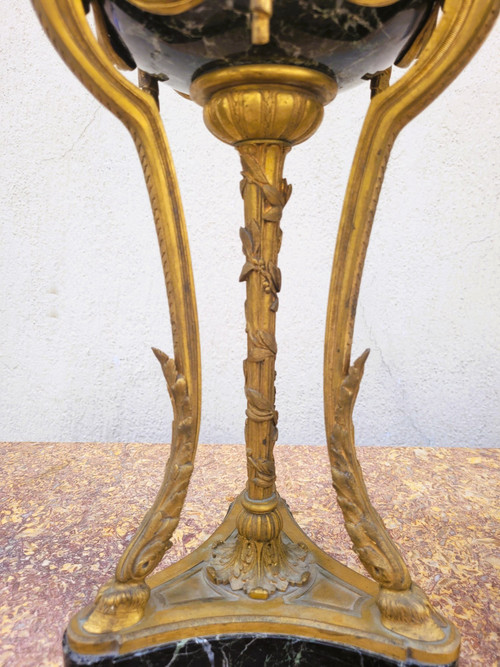 Coppia di cassette in marmo e bronzo, XIX secolo