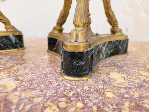 Coppia di cassette in marmo e bronzo, XIX secolo