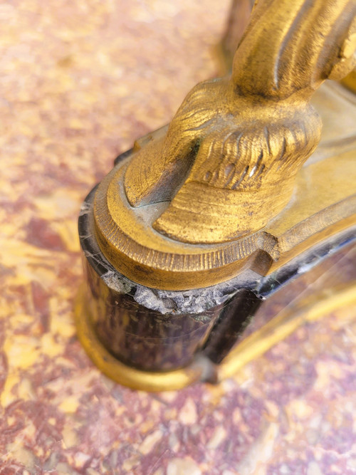 Coppia di cassette in marmo e bronzo, XIX secolo