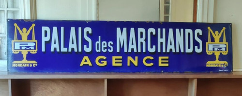 Targa smaltata di grandi dimensioni Palais des.marchands Angers