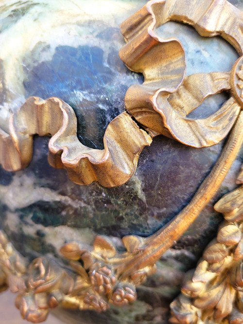 Coppia di grandi cassette in bronzo e marmo, Napoleone III, XIX secolo