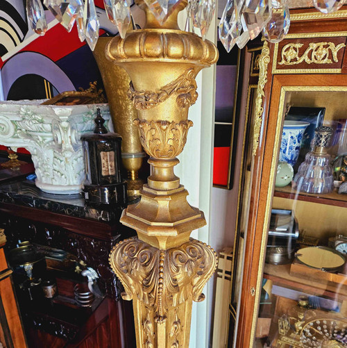 Large St Louis XIV 6-Light Torchere 213 cm high