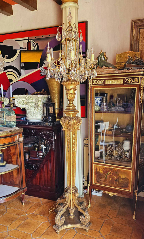 Large St Louis XIV 6-Light Torchere 213 cm high