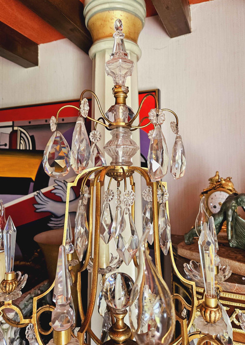 Large St Louis XIV 6-Light Torchere 213 cm high