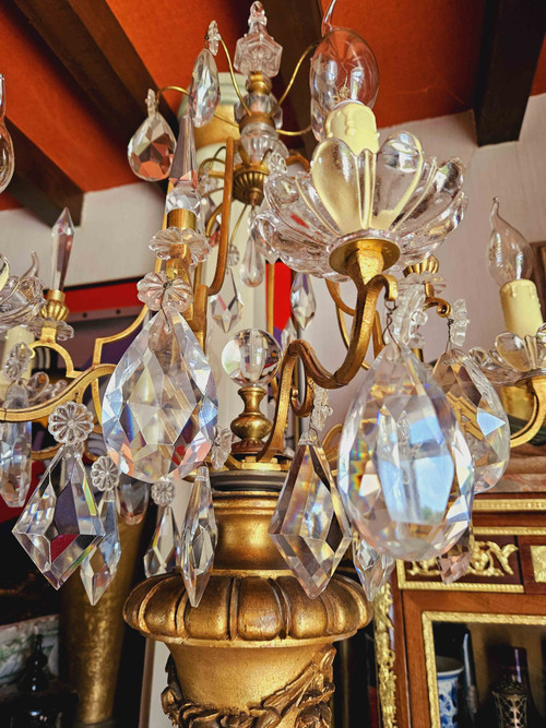 Large St Louis XIV 6-Light Torchere 213 cm high