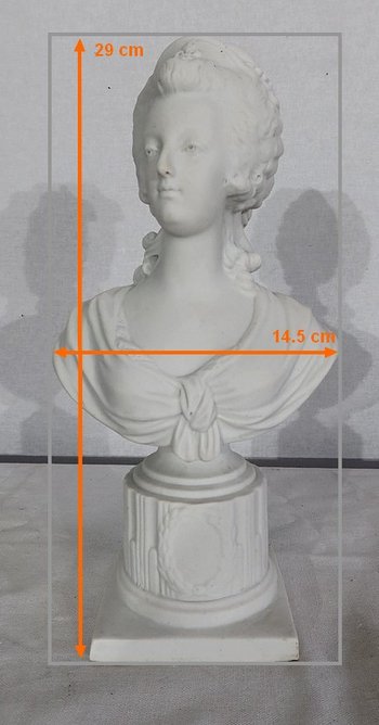 Busto in biscotto di Maria Antonietta - Fine XIX secolo