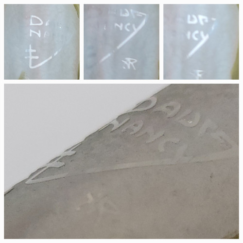 Vase DAUM émaillé à décor de cardamines des près et Lierre vers 1910
