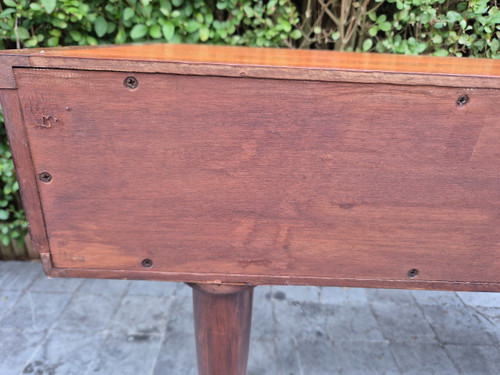 Konsole aus exotischem Holz um 1960