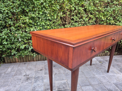 Konsole aus exotischem Holz um 1960