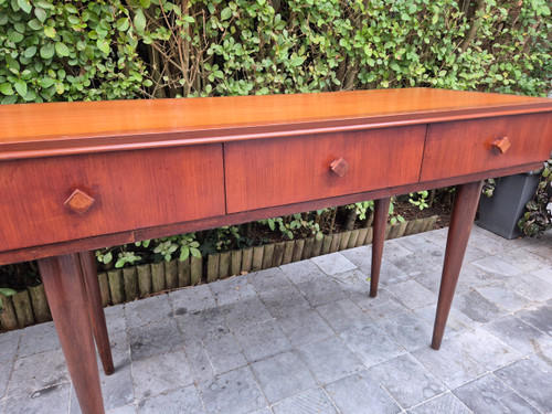Konsole aus exotischem Holz um 1960