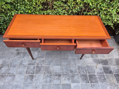 Konsole aus exotischem Holz um 1960