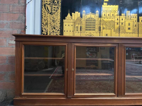 Walnut sideboard - Trade furniture / Napoleon III display cabinet