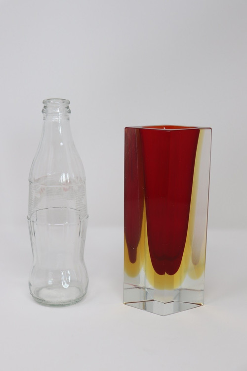 vaso artistico, vetro di Murano anni '70