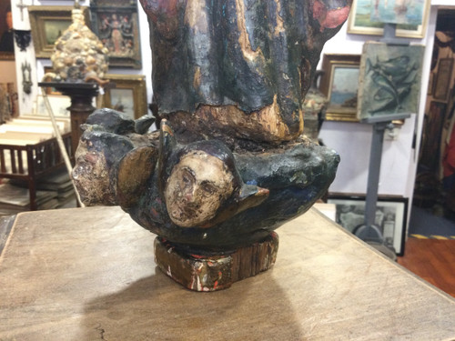 Madonna aus polychromem Holz XVII.