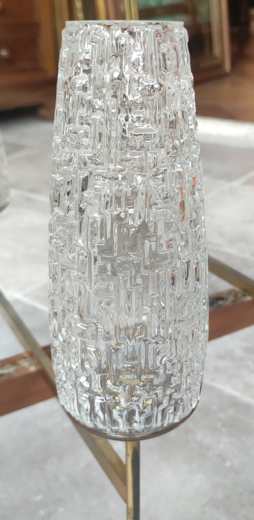 Grande lampadario a sospensione antico di design a 6 luci della ditta LUNEL,