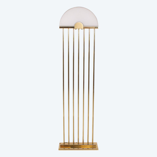 Postmodernist brass floor lamp, 1980's.