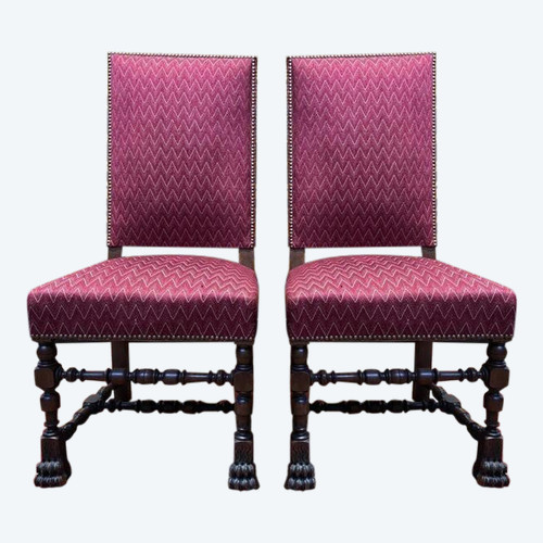 Pair of Haute Époque Renaissance - Louis XIII style chairs