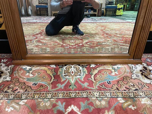 Miroir époque Art Déco en noyer 