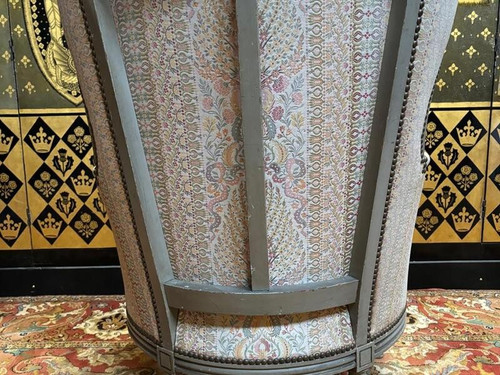 Fauteuil - Bergère à oreilles de style Louis XVI