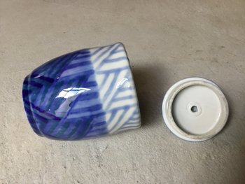 Tharaud vaso coperto in stile Art-deco