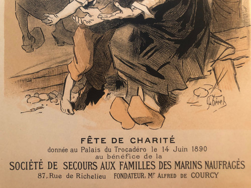 Maitres de l'affiche planche 89 Fête de charité par Jules Chéret 1897