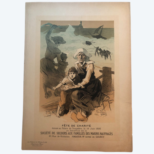 Maitres de l'affiche planche 89 Fête de charité par Jules Chéret 1897
