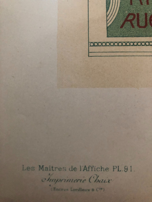 Maitres de l'affiche planche 91 Paul Hankar architecte par Paul Crespin 1897